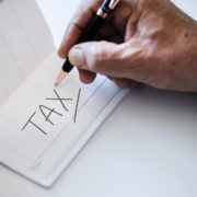 handwritten tax word